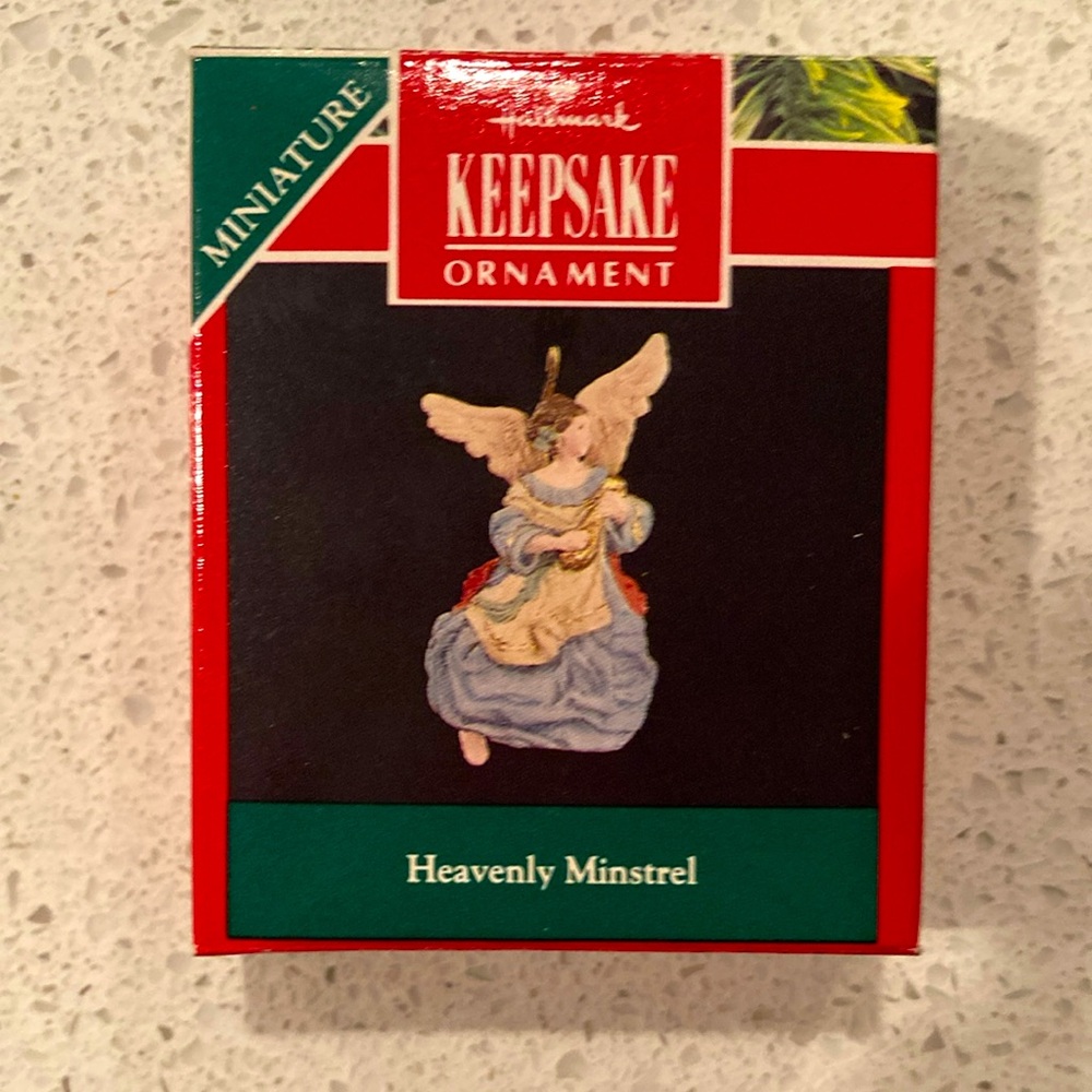 Rare Vintage Hallmark Keepsake Miniature Ornament- Heavenly Minstrel- Never Used